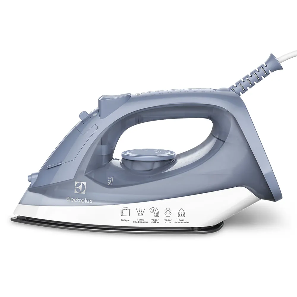 Ferro de Passar Roupa a Vapor e a Seco Electrolux Efficient com Vapor Vertical (ESI10)