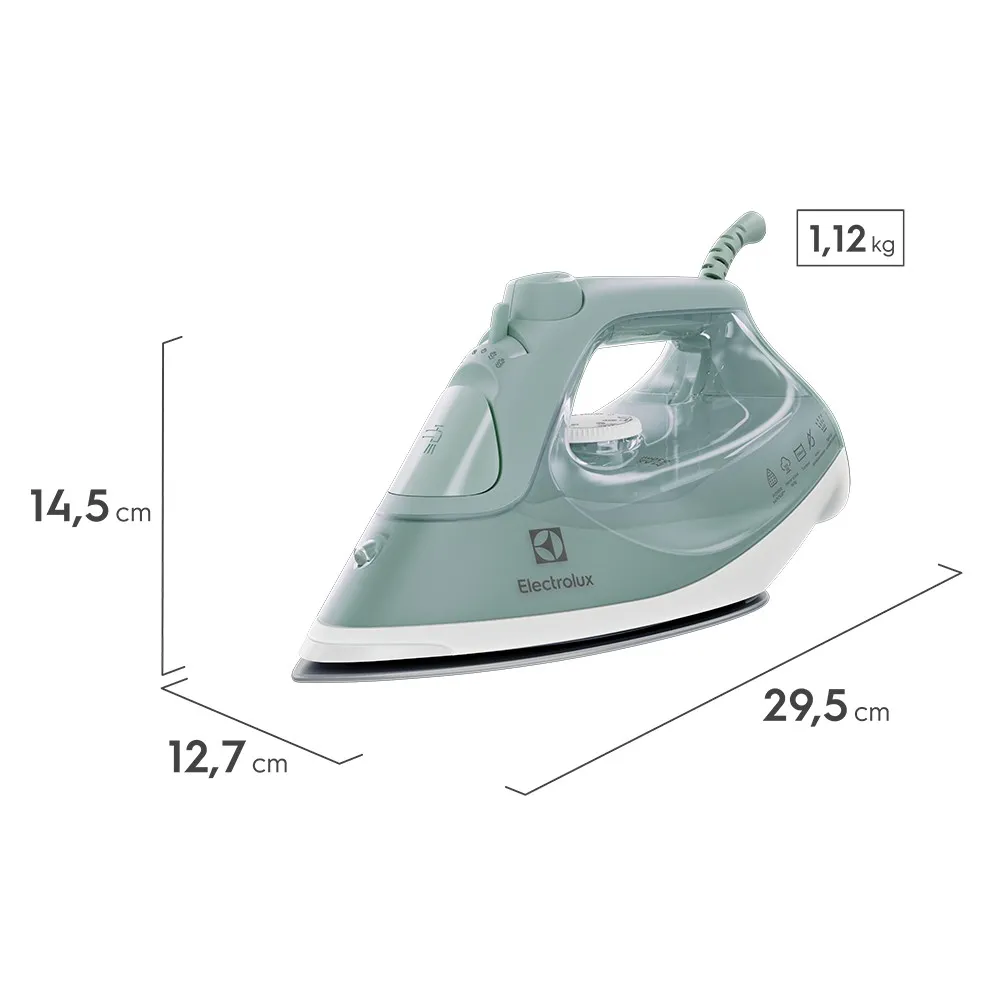 Ferro de Passar a Vapor e a Seco Electrolux Verde Claro Experience com PowerVapour (ESI51)
