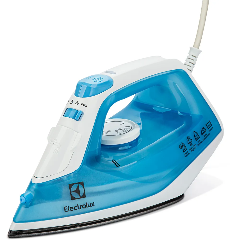 Ferro de Passar Roupa a Vapor e a Seco Electrolux Easyline com Base Antiaderente (SIE60)