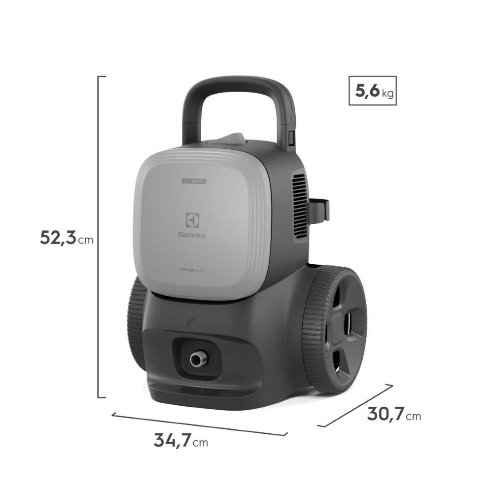 Lavadora de Alta Pressão Electrolux 1850PSI 1500W PowerWash Aplicador Detergente (EWS1850)