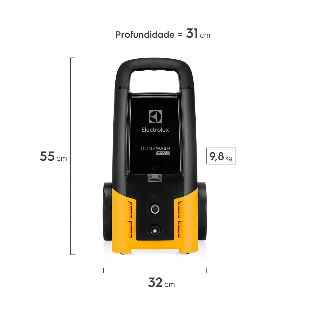 Lavadora de Alta Pressão Electrolux 2200 PSI Ultra Wash com Bico Turbo e Engate rápido (UWS31)
