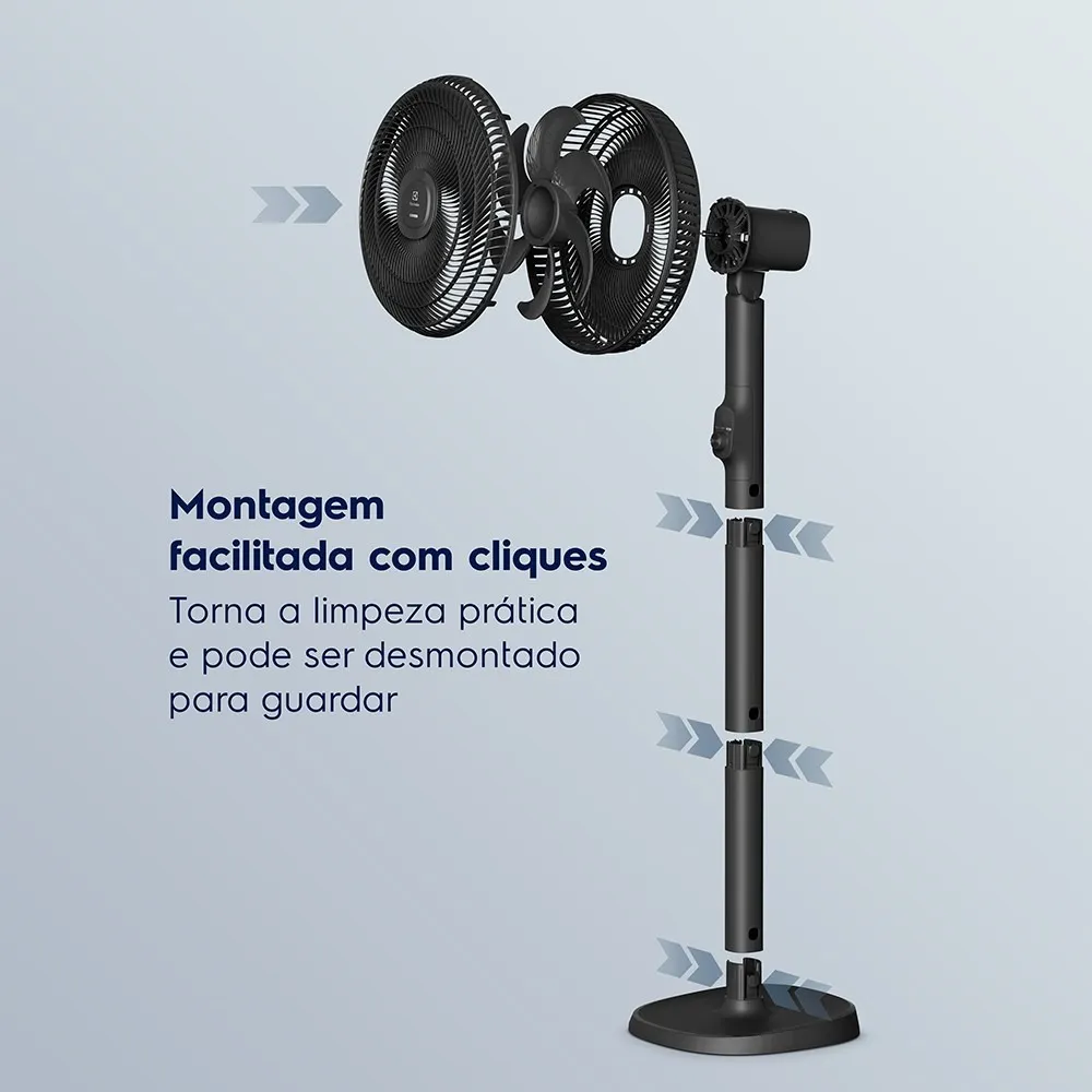 Ventilador de Coluna Electrolux 40cm 6 Pás Efficient DuoForce Air+ Cinza (EFS40)