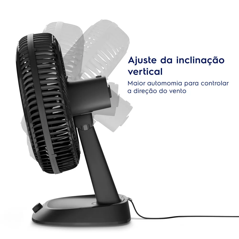 Ventilador de Mesa Electrolux 40cm 6 Pás Efficient DuoForce Air+ Cinza (EFD40)