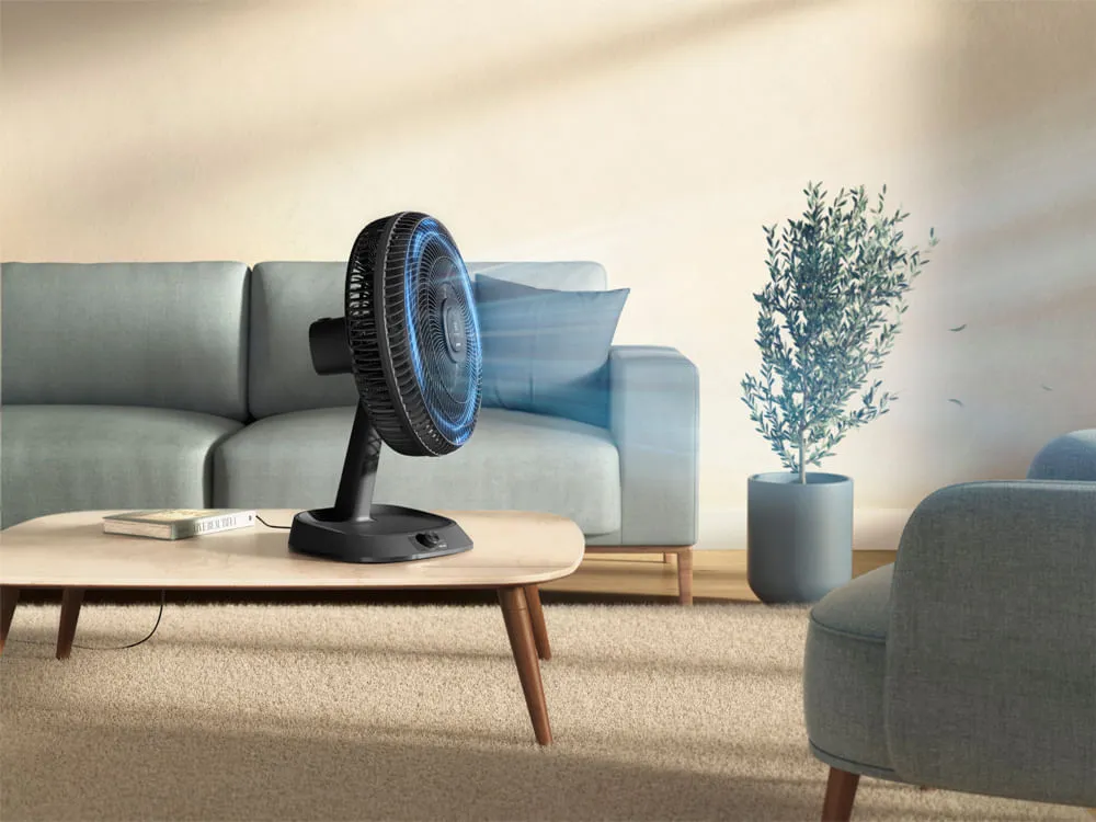 Ventilador de Mesa Electrolux 40cm 6 Pás Efficient DuoForce Air+ Cinza (EFD40)