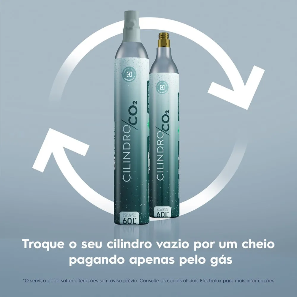 Gaseificador de Água Electrolux Efficient Cinza com Cilindro e Garrafa 1L (ESM01)