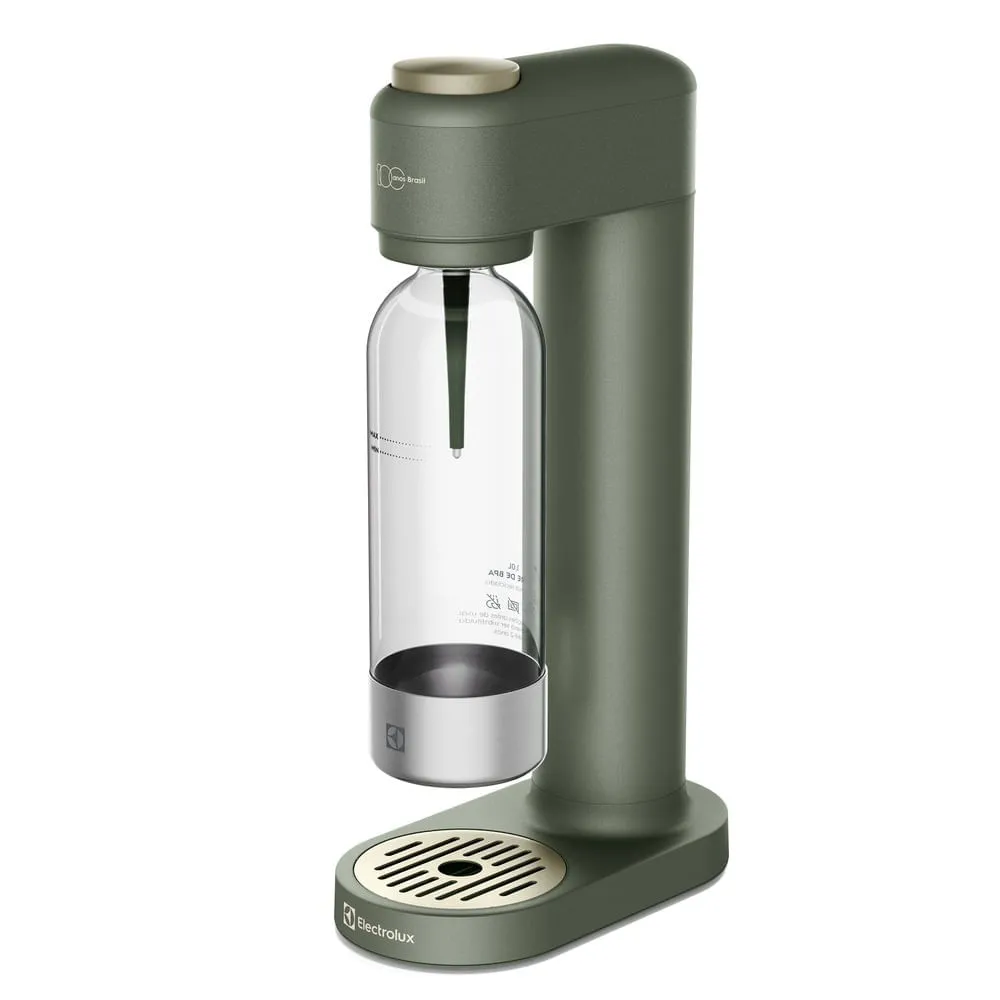 Gaseificador de Água Electrolux Cilindro e Garrafa 1L Verde Linha 100 anos Celebre Frescor (ESM100)