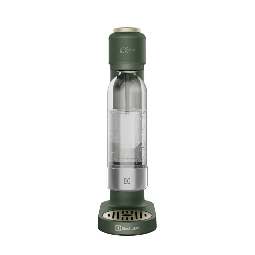 Gaseificador de Água Electrolux Cilindro e Garrafa 1L Verde Linha 100 anos Celebre Frescor (ESM100)