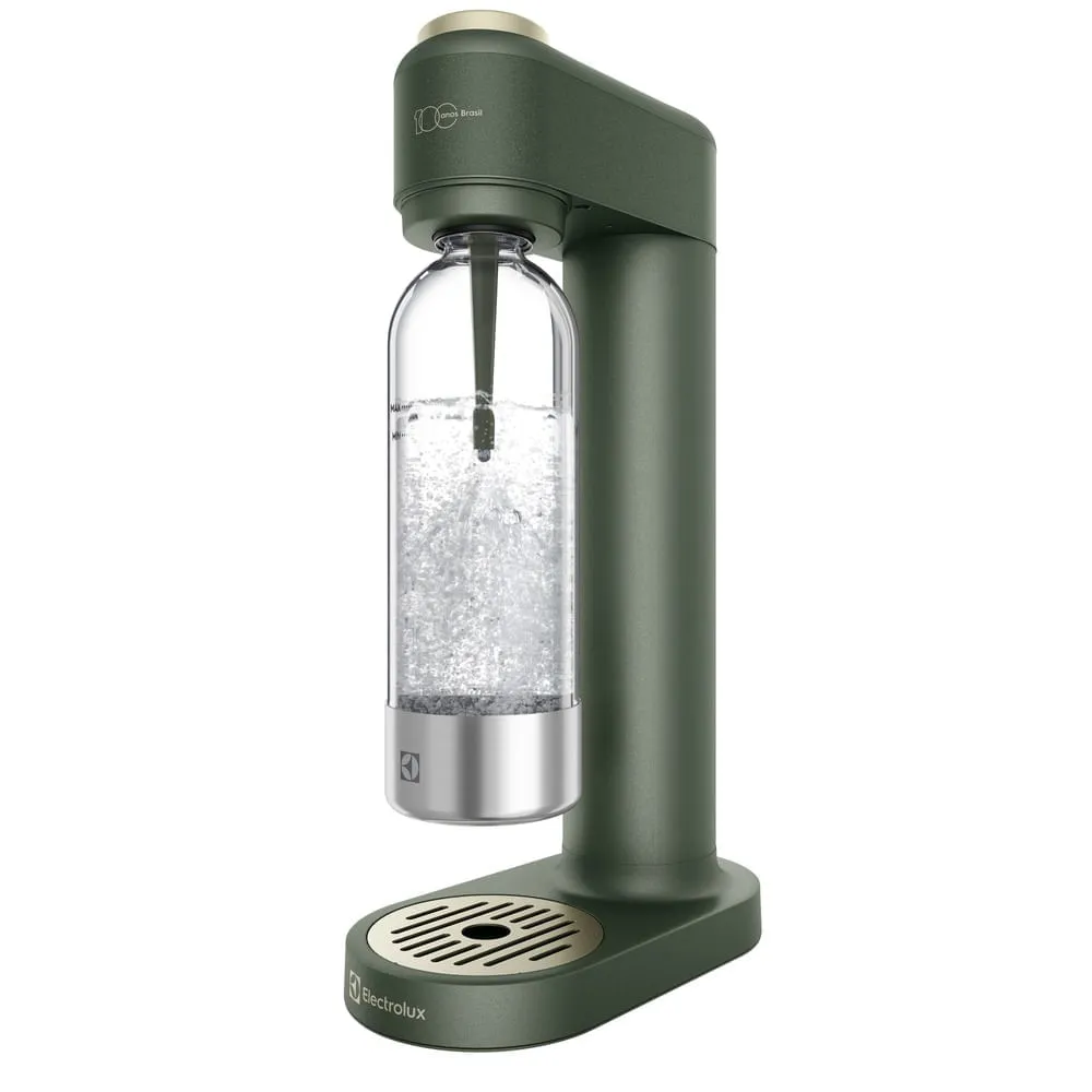 Gaseificador de Água Electrolux Cilindro e Garrafa 1L Verde Linha 100 anos Celebre Frescor (ESM100)