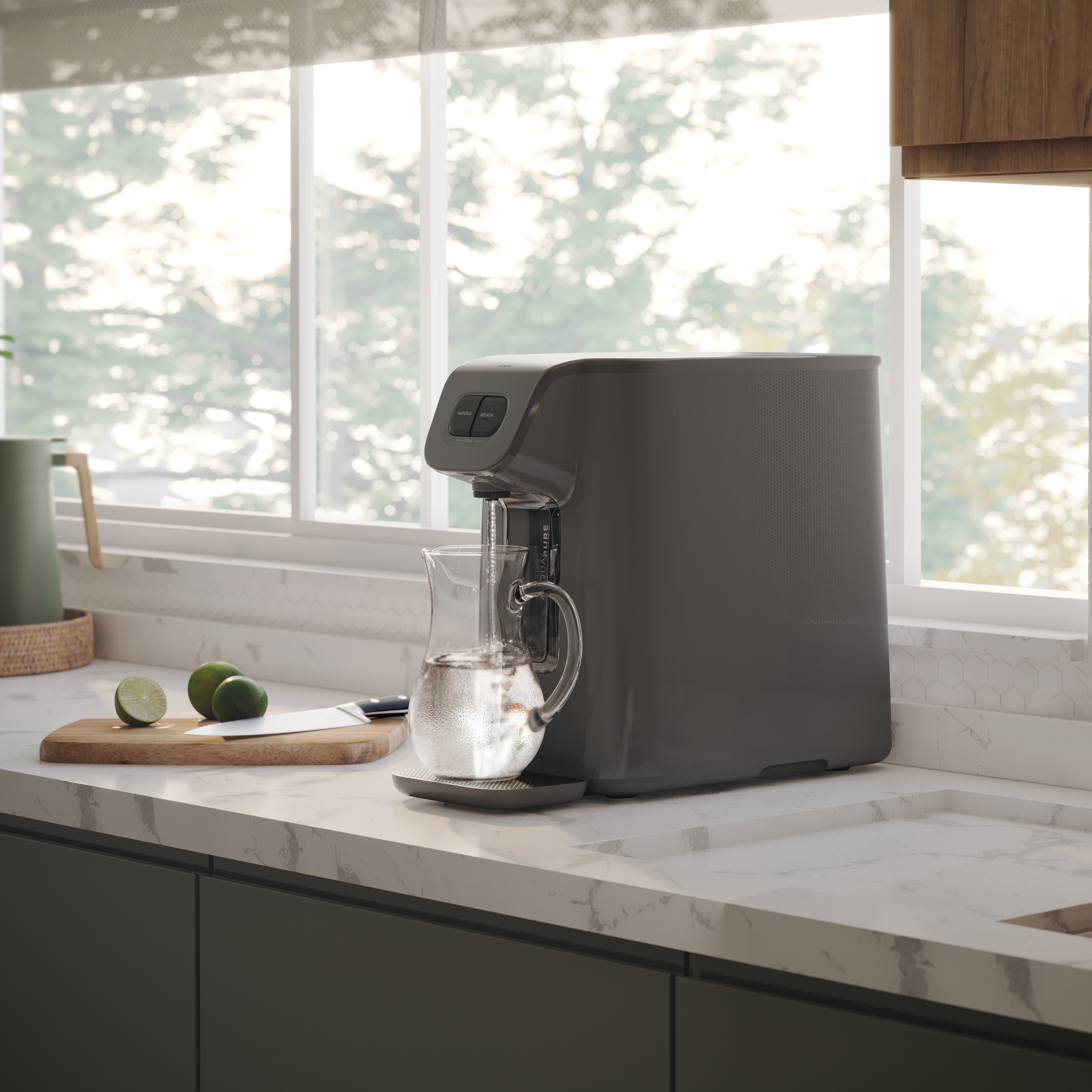 Purificador Electrolux com Compressor Experience Painel Mecânico Grafite (PC01X)