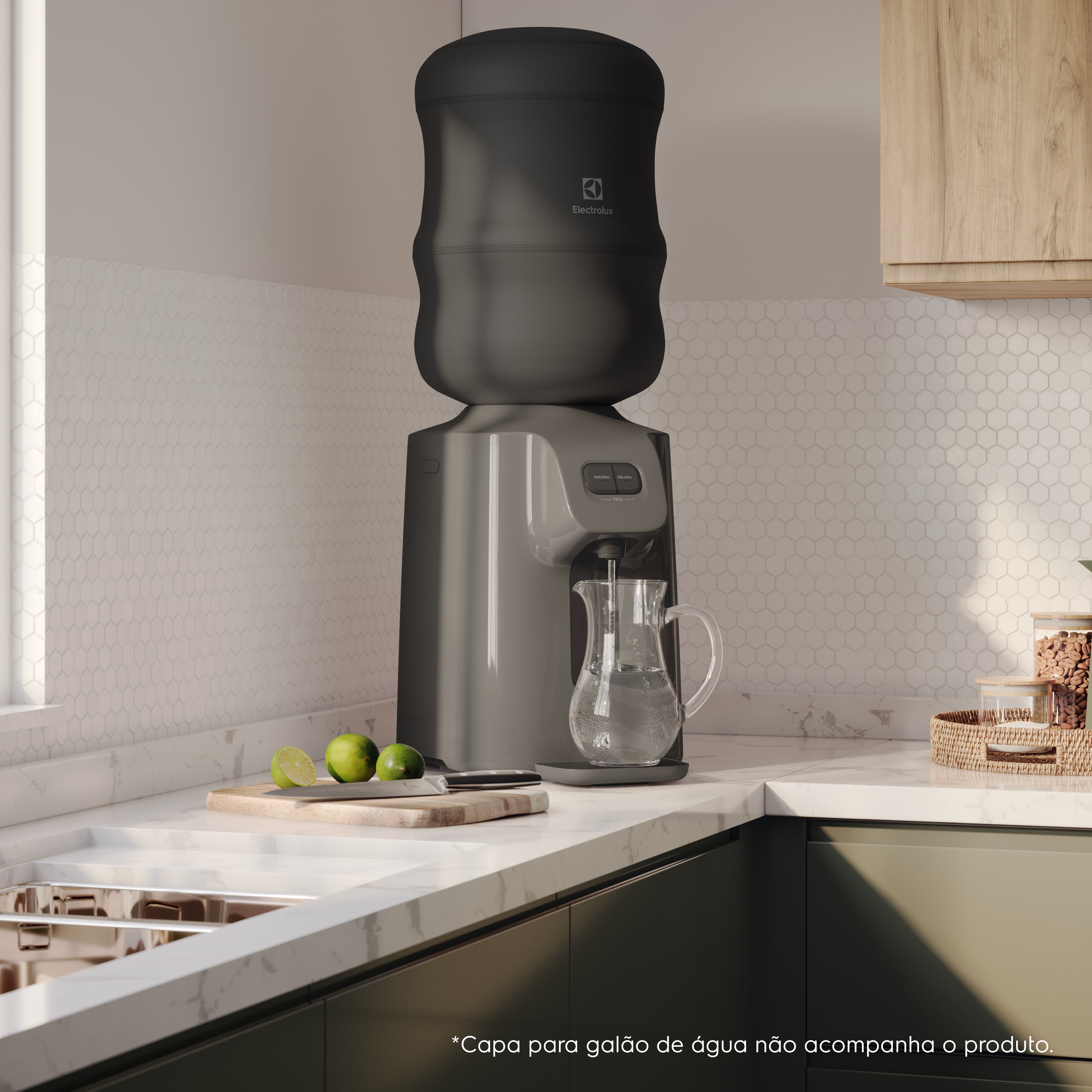 Bebedouro Electrolux Água Gelada, Fria e Natural com Compressor Cinza (BC01X)