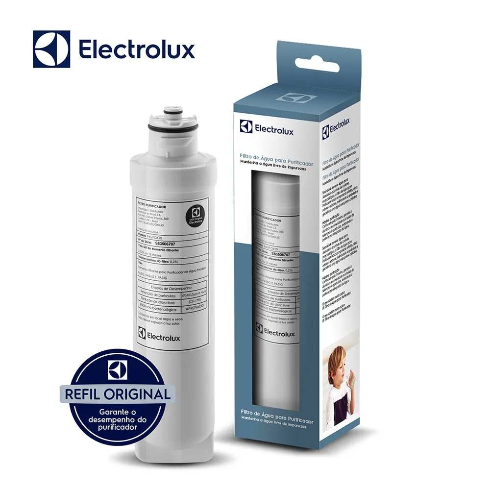 Kit 2 Filtros/Refis ORIGINAIS para Purificador de Água PA21G / PA26G / PA31G Electrolux