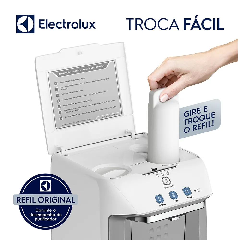Kit 2 Filtros/Refis ORIGINAIS para Purificador de Água PA21G / PA26G / PA31G Electrolux