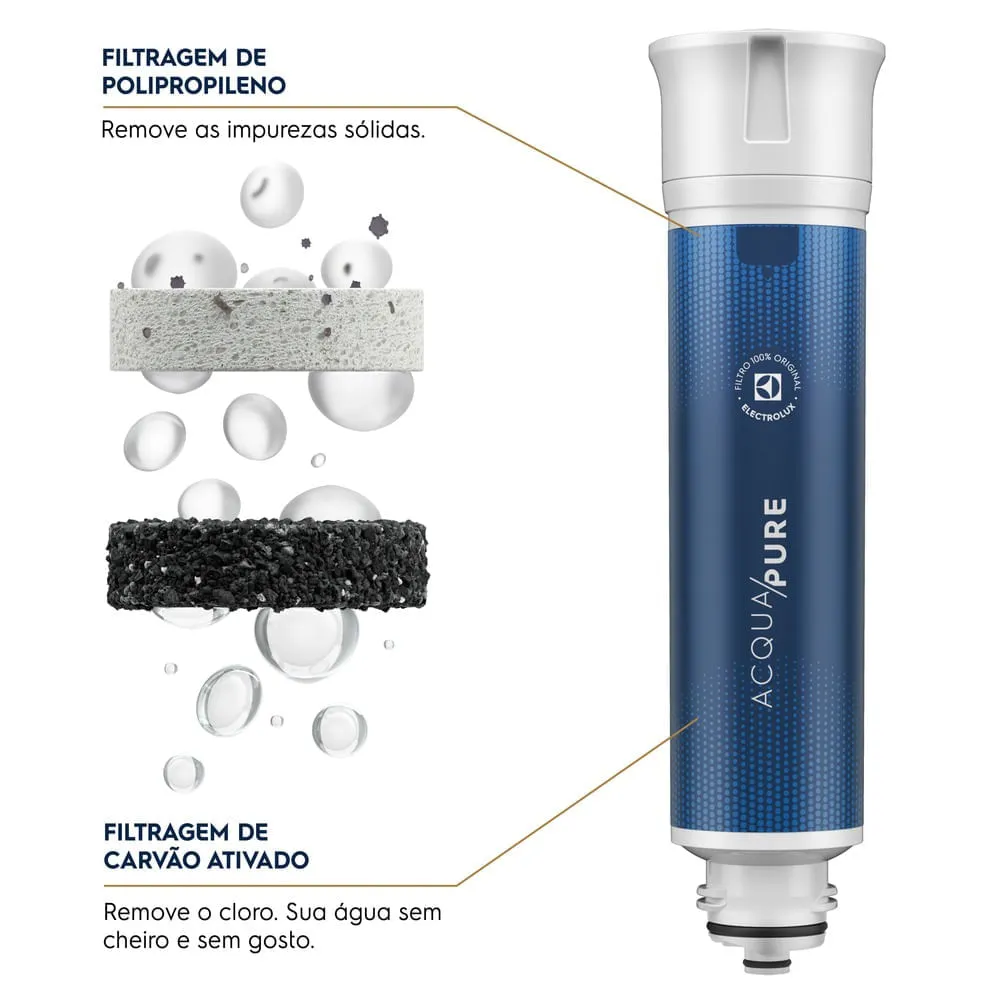 Purificador de Água Electrolux Efficient Compacto Água Natural com Tecnologia Acqua Pure (PN10X)