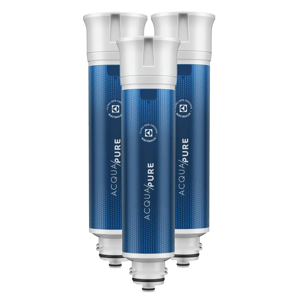 Kit 3 Filtros/Refis Original de Água Acqua Pure para Purificador Electrolux PC01B, PC01X, PE15B, PE15X e PE15P