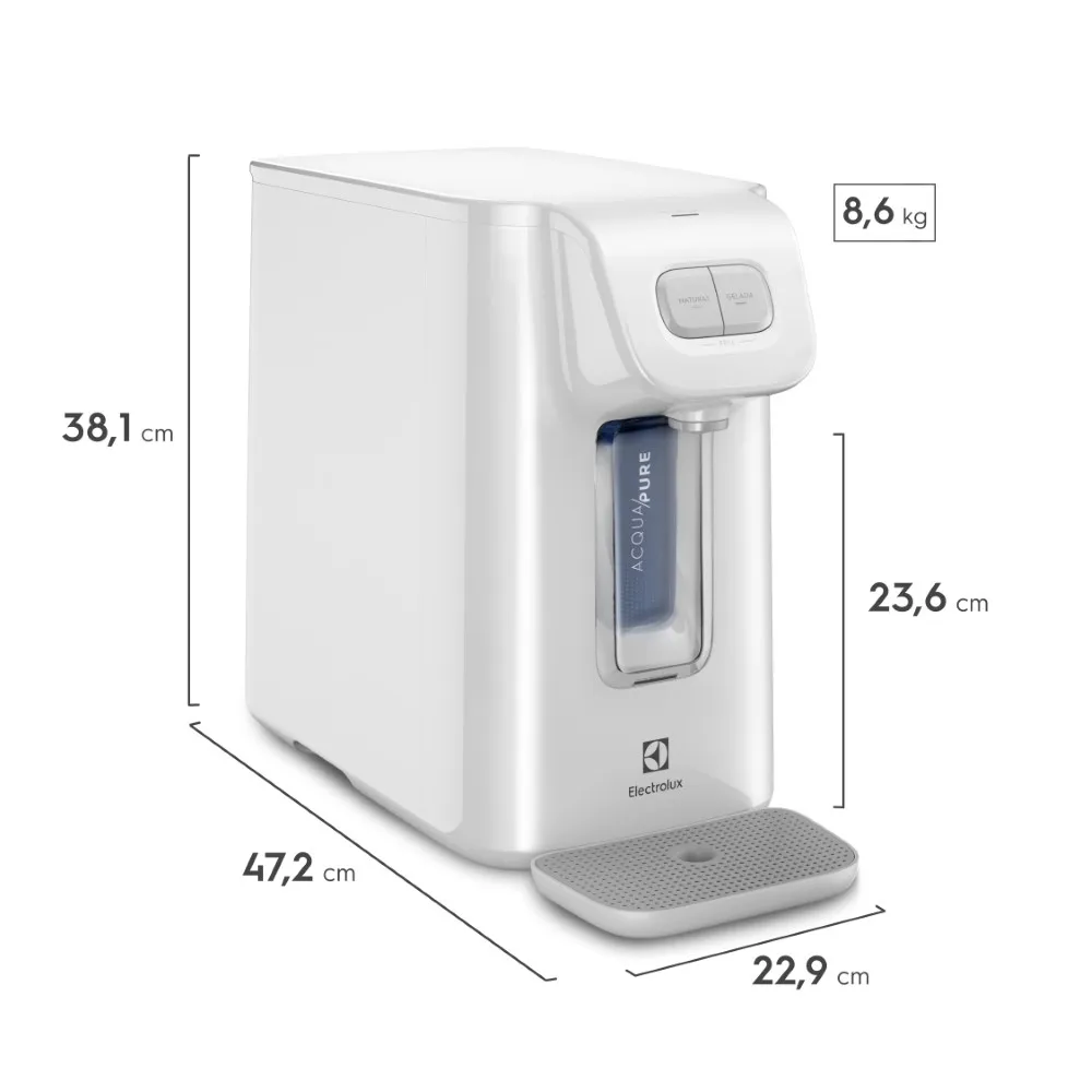 Purificador Electrolux com Compressor Experience Painel Mecânico Branco (PC01B)