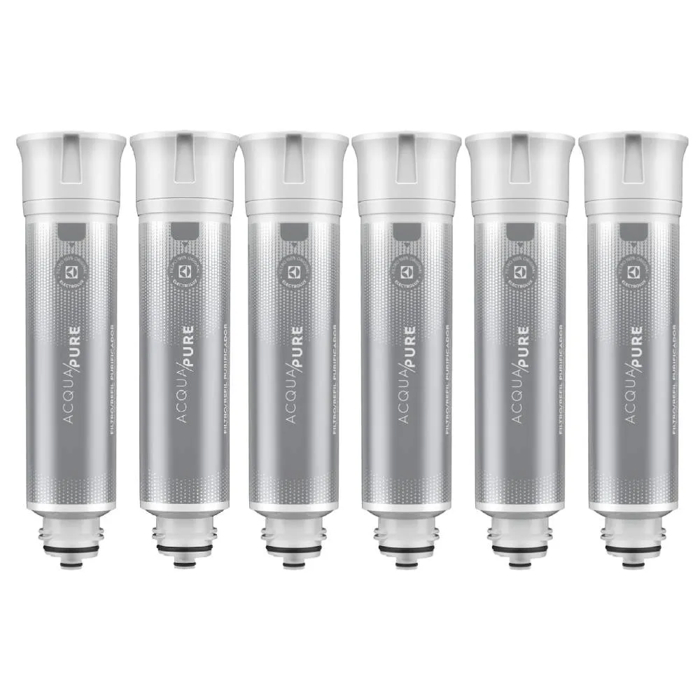 Kit 6 Filtros/Refis Originais de Água Acqua Pure para Purificador Electrolux PC02X/PE12A/PE12B/PE12G/PE12V/PE12P