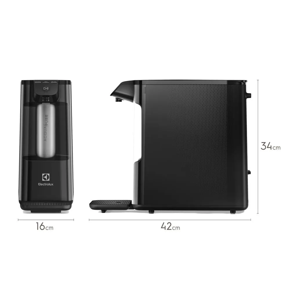 Purificador Electrolux Eletrônico Compacto Experience Pure 4x Digital Preto (PE12P) + Filtro/Refil Original de Água Acqua Pure