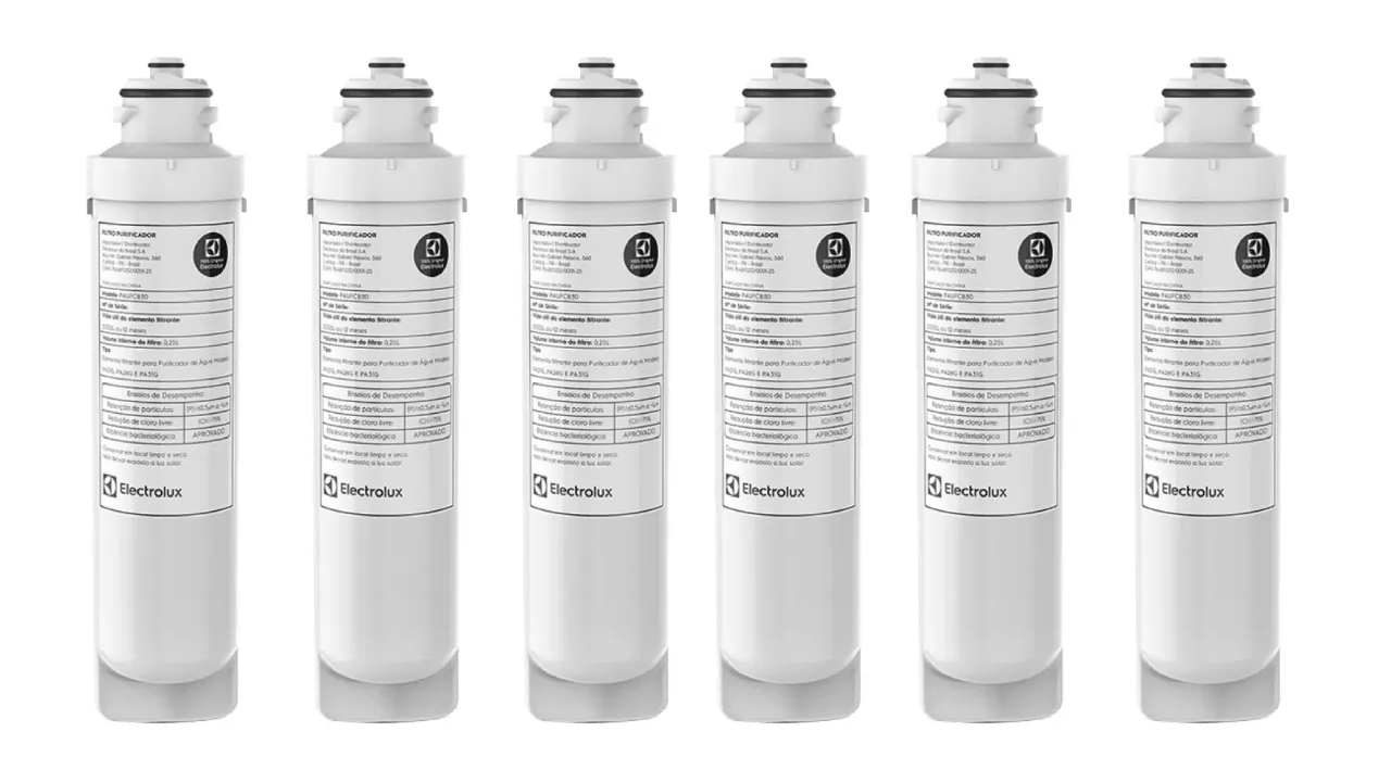 Kit Filtro/Refil Original para Purificador de Água Electrolux PA21G / PA26G / PA31G (6 unidades)