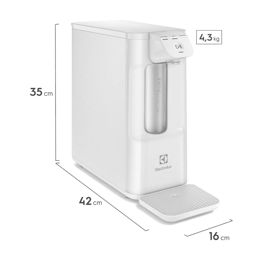Purificador de água Pure 4x Electrolux (PE12B) + Filtro/Refil de Água Acqua Pure
