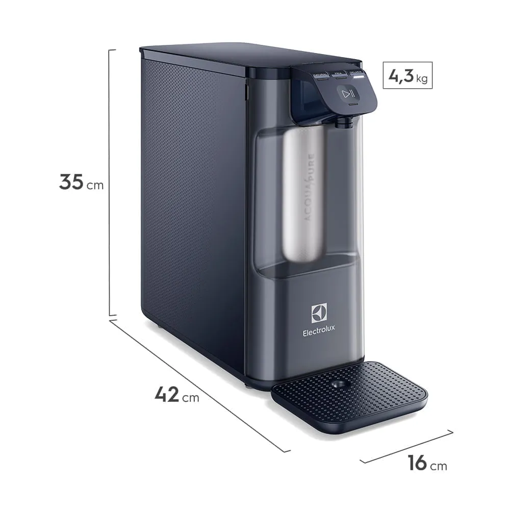 Purificador Electrolux Eletrônico Compacto Experience Pure 4x Digital Azul (PE12A)