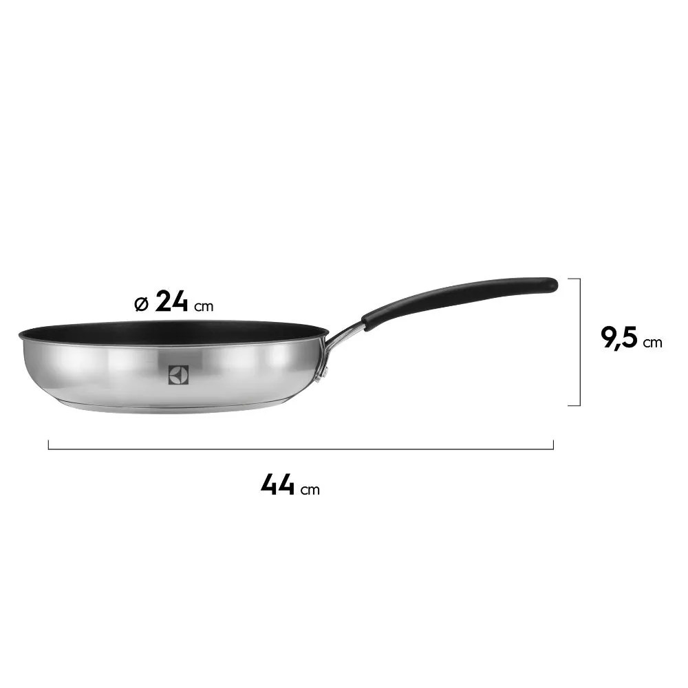 Frigideira Electrolux Inox com Revestimento Antiaderente 24cm