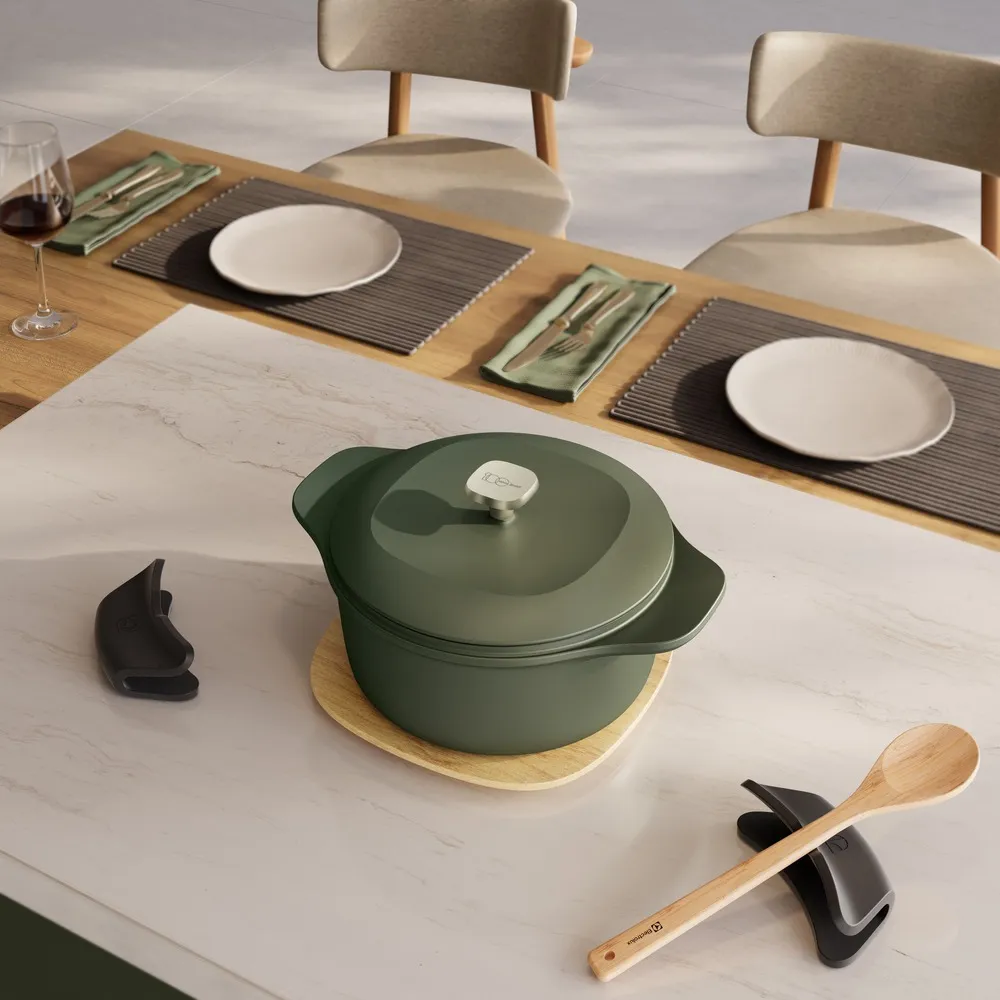 Panela de Ferro Fundido Esmaltado Caçarola Electrolux 24cm verde Linha 100 Anos Celebre Encontros