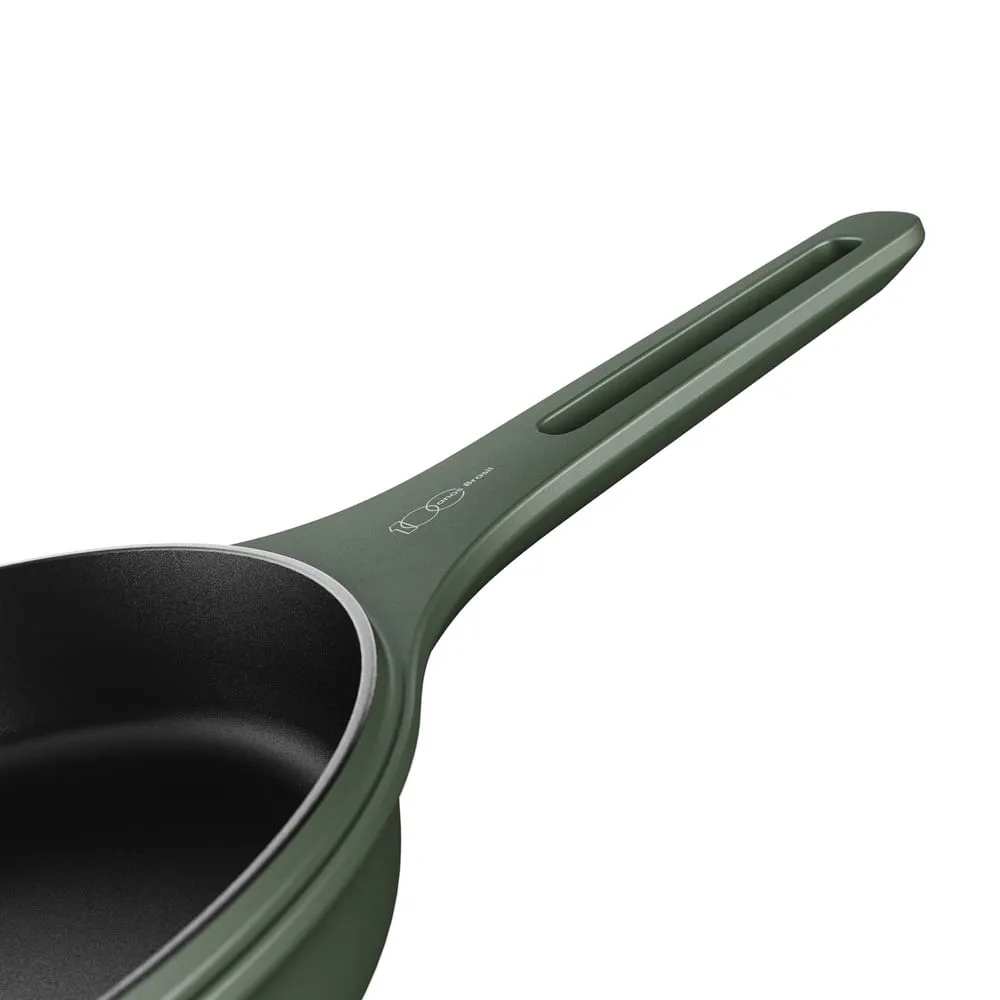 Kit Panela de Ferro Fundido Esmaltado Molheira 20cm + Frigideira de Ferro Fundido Esmaltado Electrolux 26cm verde Linha 100 Anos Celebre Preparos