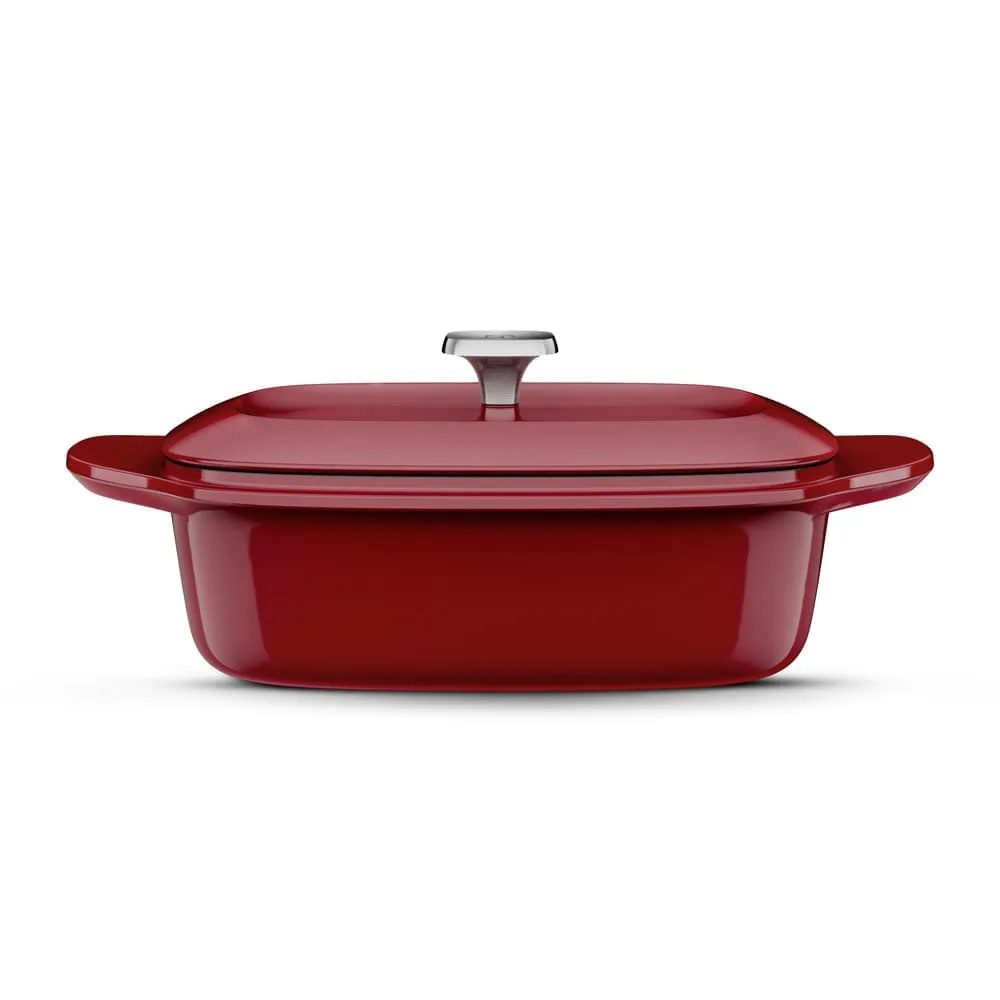 Panela de Ferro Fundido Esmaltado Oval Electrolux Expert 27cm Vermelha