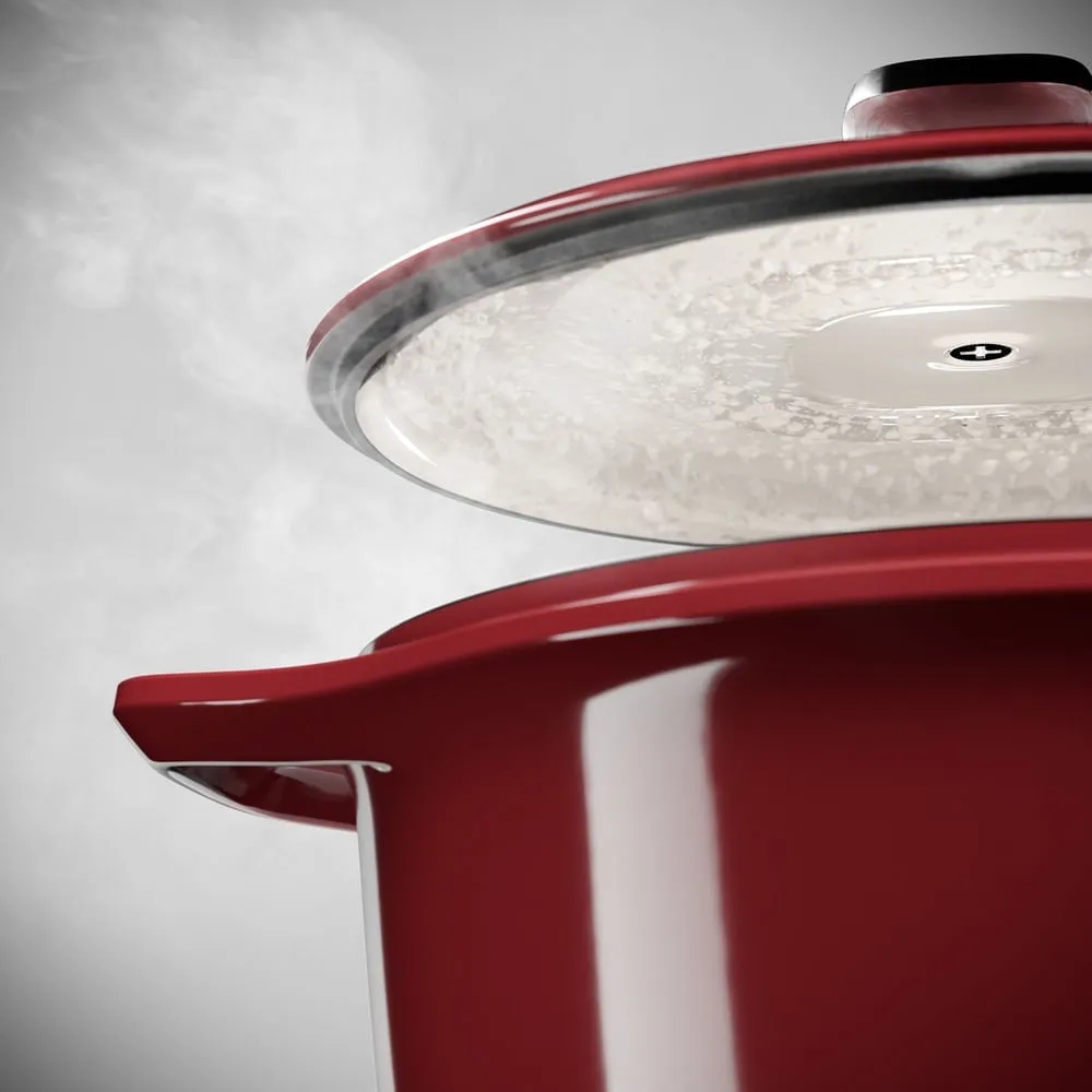 Panela de Ferro Fundido Esmaltado Oval Electrolux Expert 27cm Vermelha