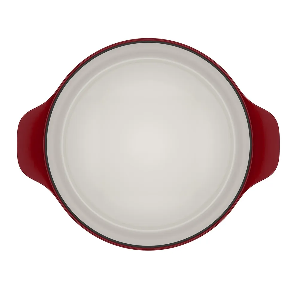 Panela Wok de Ferro Fundido Esmaltado Electrolux Expert 30cm Vermelha