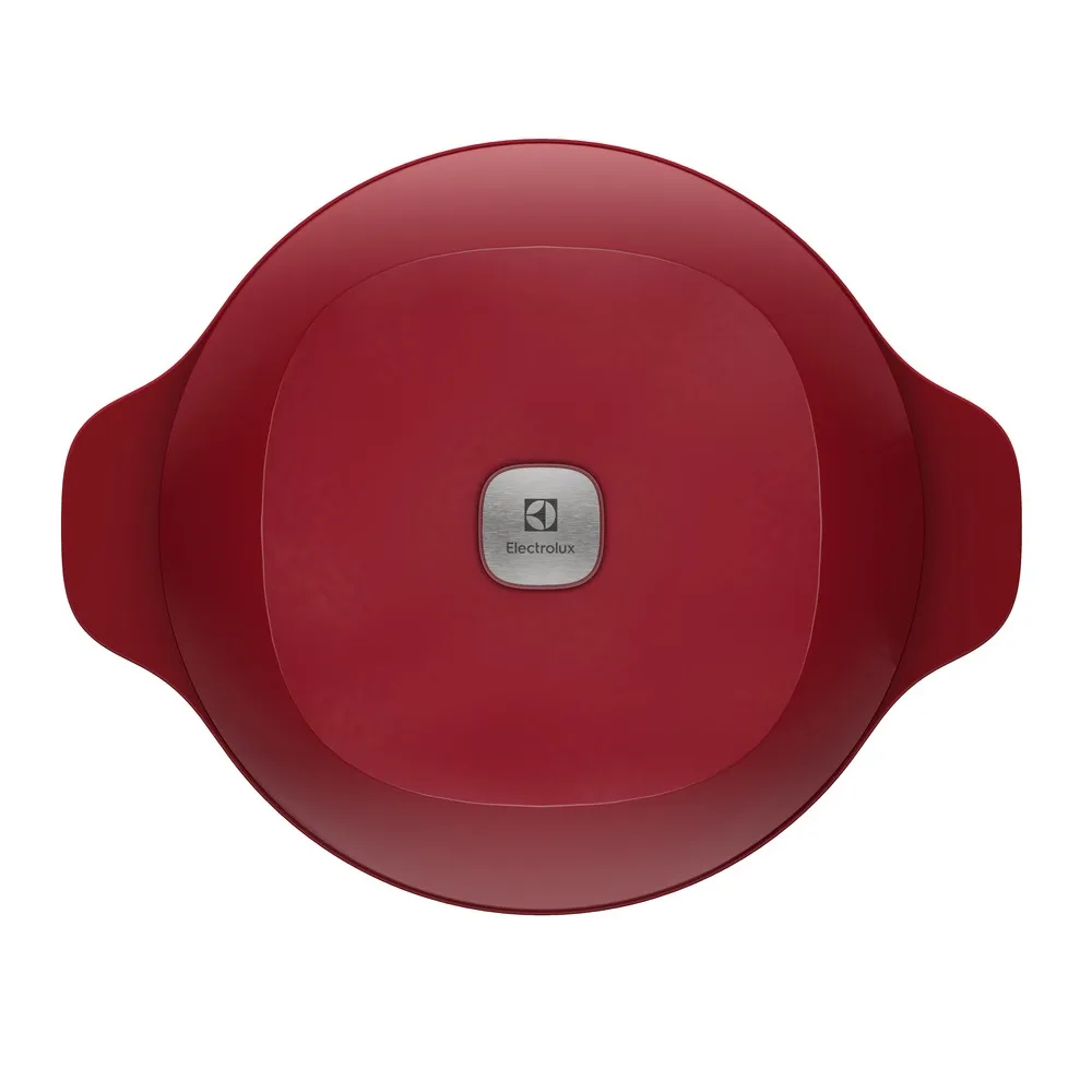 Panela Wok de Ferro Fundido Esmaltado Electrolux Expert 30cm Vermelha