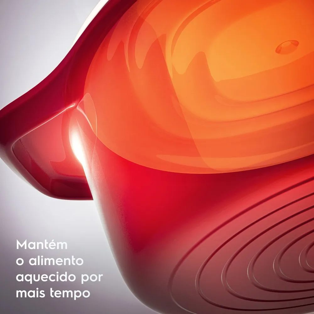 Panela Wok de Ferro Fundido Esmaltado Electrolux Expert 30cm Vermelha