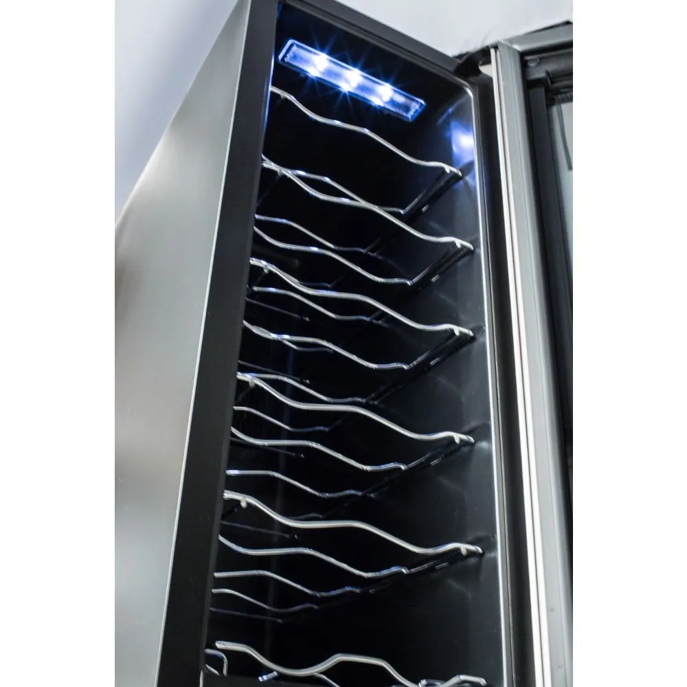 Adega de Vinho Climatizada Electrolux 12 garrafas Uma Porta Acabamento em Alumínio (ACB12)
