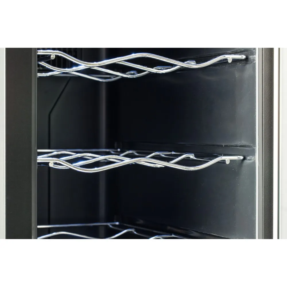 Adega de Vinho Climatizada Electrolux 12 garrafas Uma Porta Acabamento em Alumínio (ACB12)