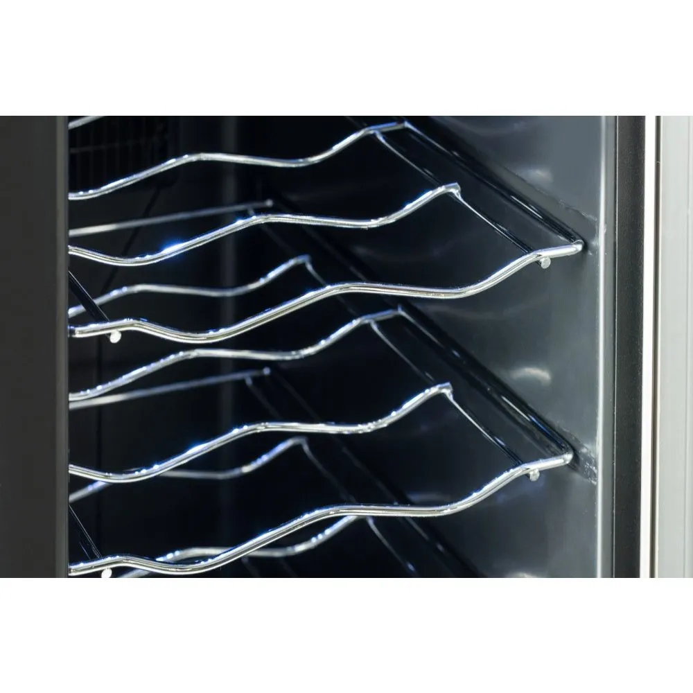 Adega de Vinho Climatizada Electrolux 12 garrafas Uma Porta Acabamento em Alumínio (ACB12)