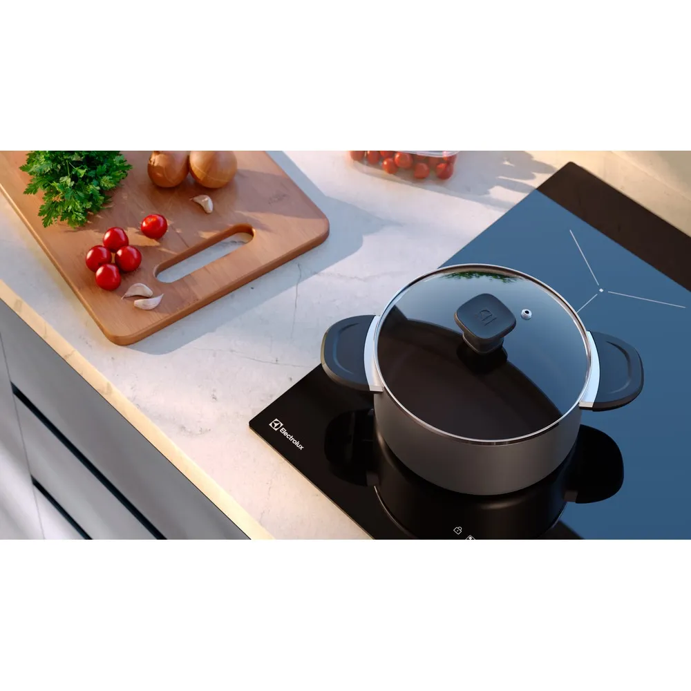 Panela de Alumínio Caçarola Antiaderente Electrolux Efficient 20cm Cinza (ECPA13)