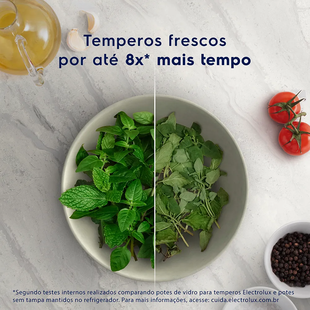 Potes Herméticos Electrolux de Vidro para Temperos Frescos e Hortaliças 2 Unidades