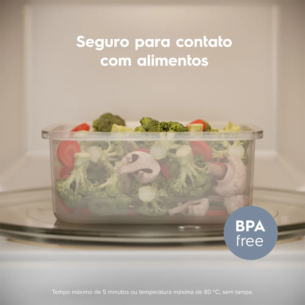 Potes Herméticos de Plástico Electrolux Cinza 14 Unidades Empilháveis Modulares