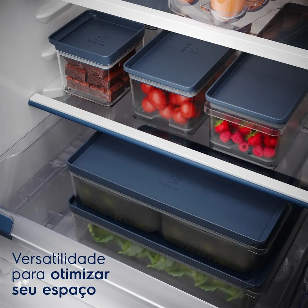 Kit 2 Organizadores de Geladeira Electrolux Experience com Escorredor 1,5L