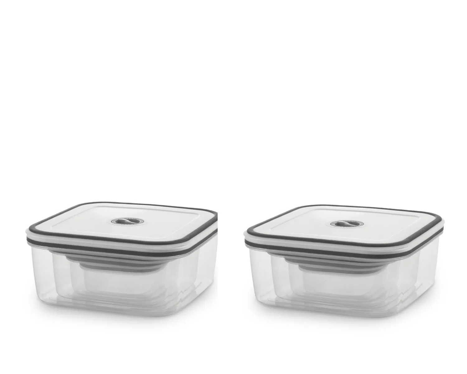 Potes Herméticos Electrolux de Plástico Branco Quadrado com 8 Unidades