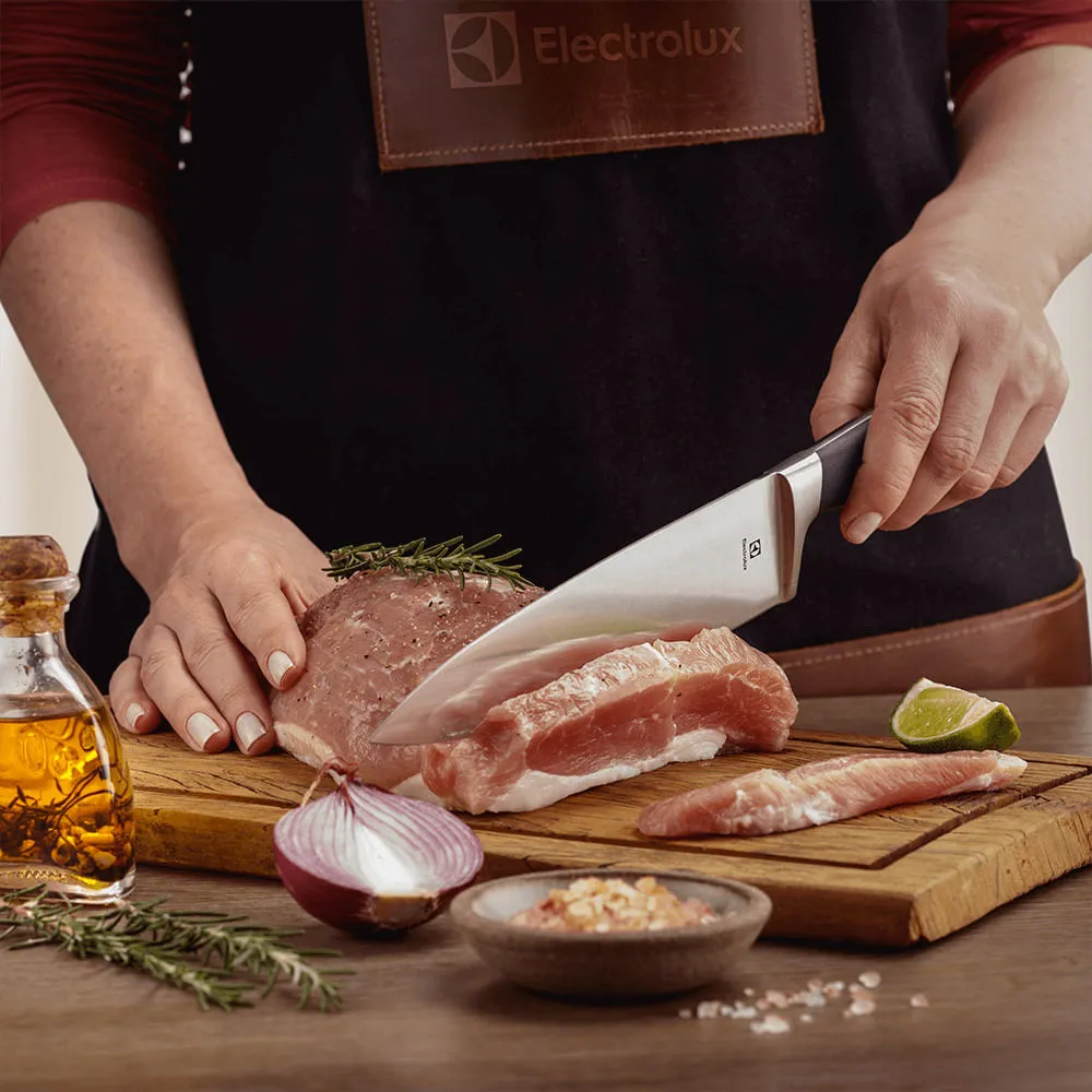 Conjunto de Facas Electrolux 8 Peças Inox com Bloco de Madeira