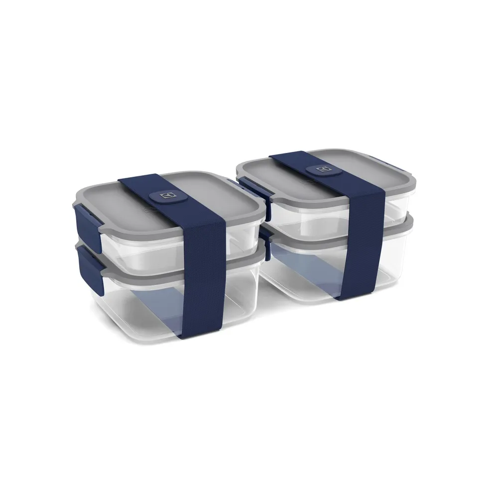 Kit Marmiteira Lunch Box Electrolux Plástico Azul Resistente a Temperatura 2 Unidades