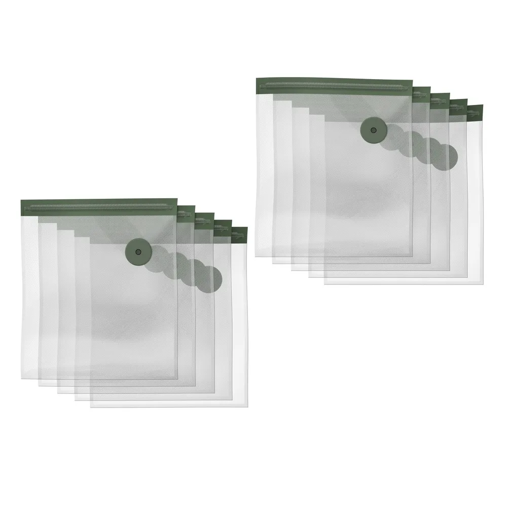 Conjunto Seladora Portátil com 10 Sacos e 02 Potes Herméticos para Fechamento a Vácuo