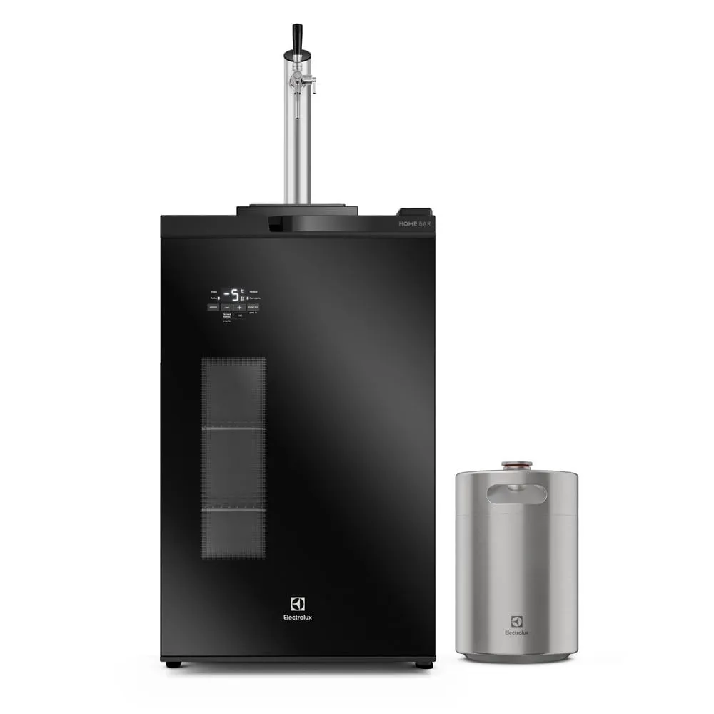 Cervejeira Home Bar Electrolux Frost Free 100L com Torre de Chopp e Barril Mini Keg 5L (EB10K)