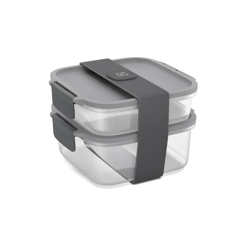 Kit Marmiteira Lunch Box Electrolux Plástico Cinza Resistente a Temperatura