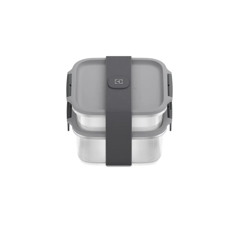 Kit Marmiteira Lunch Box Electrolux Plástico Cinza Resistente a Temperatura