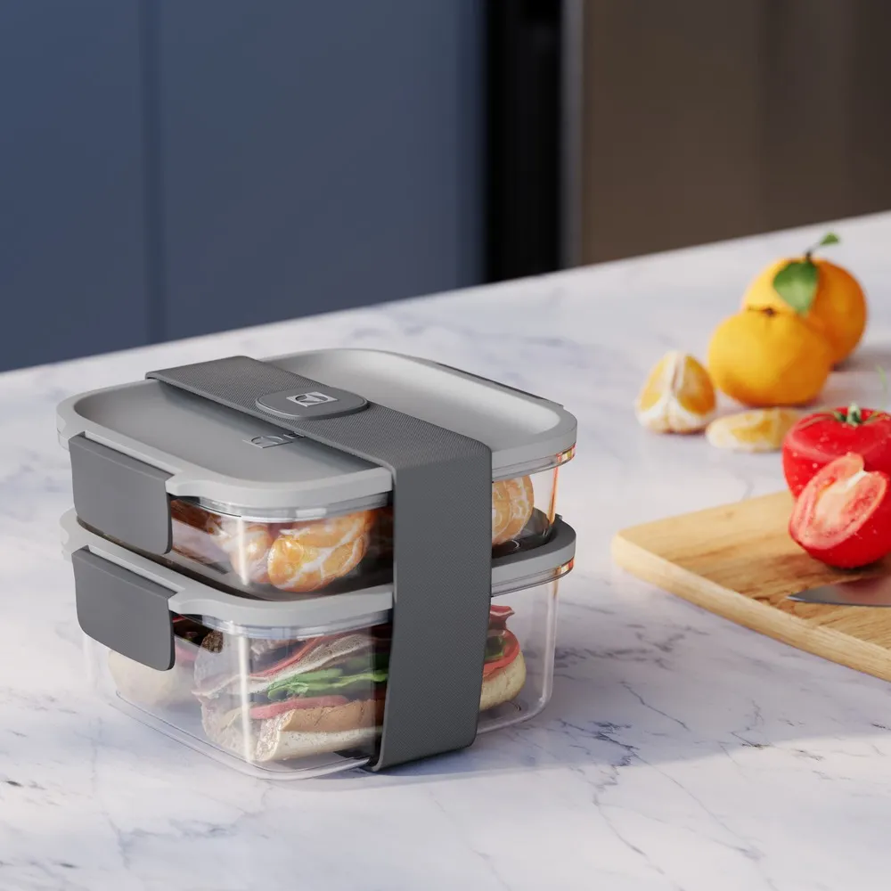 Kit Marmiteira Lunch Box Electrolux Plástico Cinza Resistente a Temperatura