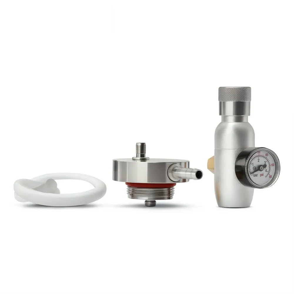 Barril de Chopp Electrolux Mini Keg 5L Inox com conectores para Torre de Chopp