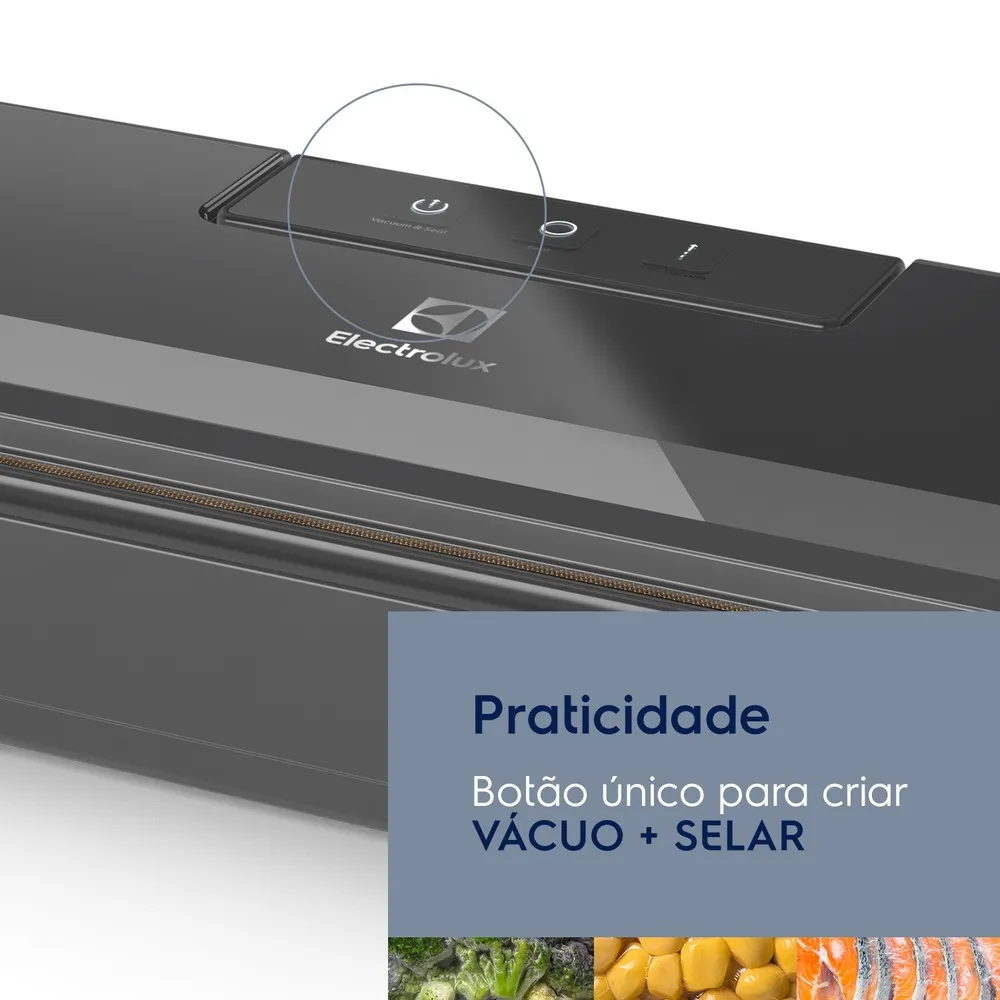 Seladora à vácuo Electrolux portátil Cinza Silenciosa