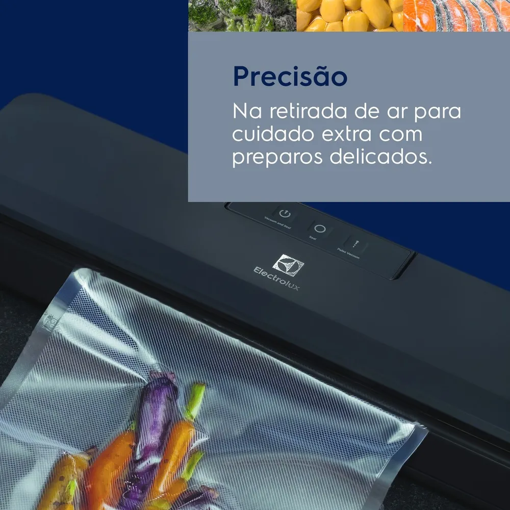 Seladora à vácuo Electrolux portátil Cinza Silenciosa